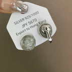 1944 Gray Small Ice Cube Ear Clip Metal Spiral Ear Clip