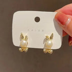 Rabbit Stud Earrings Gold