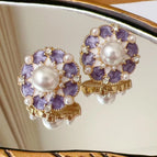 Purple Ear Studs