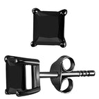 6mm Square Black 1 Pair