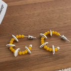 Yellow C- Shaped Earrings R184