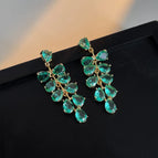 Malachite Zirconia Tassel - Gold