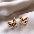 Butterfly Leopard Print Earrings