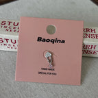 A404 Pink Diamond Peach Heart Pin