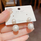 No. 74 a Dual-Wear Pearl Stud Earrings (Thick Real Gold Color Retention)