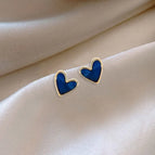7# blue love earrings