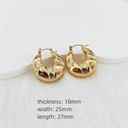 10mm*25mm*27mm / Gold / 1 Pair/Package