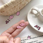 Pink Pig Nose [Earrings]