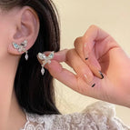 Diamond butterfly earrings