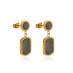 Gray Shell Earrings