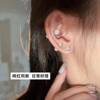 1 # Ball Drill Earrings - One Pair 4mm
