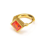 Golden Rhombic Orange Red Diamond