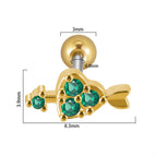 Lvzuan Go through Heart with One Stone (Gold) / 0.8X6X3mm
