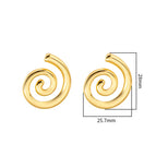 F821-Gold Mosquito-Repellent Incense Stud Earrings