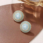 Blue ear studs