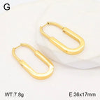 36*17mm / Gold / 1 Pair/Package