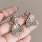 20#Silver Fish Tail Mosquito Coil Ear Clip