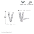 Platinum-Plated-V / 925 Silver