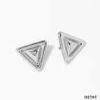 Silver Triangle Earrings