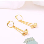 Frosted Gold Eardrops