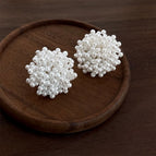 Handmade Pearl Flowers-Silver Needle