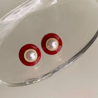 round Drop Pearl-E0199 Silver Needle