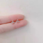 24 # Small Earrings-Crown