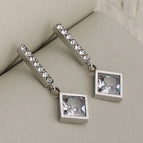 Square / Silver / 1 Pair/Package