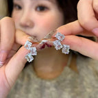 Square zirconia earrings