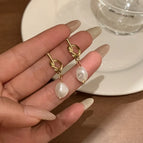 30# personality pearl earrings
