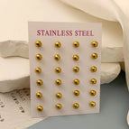 Gold / 6mm/12 Pairs