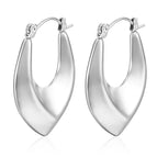 Diamond Hollow Earrings Steel Color MS-129