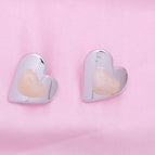 Pink Silver Heart