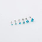 White Blue Diamond / 1 0.8 Pin 6mm Rod 7mm Drill