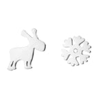 Deer Snowflake Steel Color
