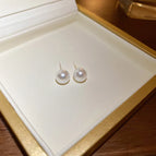 77# Silver Needle-White-8mm pearl