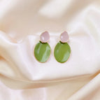 Eh0754 Green / 925 Silver Stud Earrings