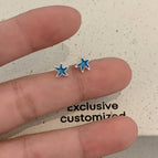 Sr1198 small blue starfish pair