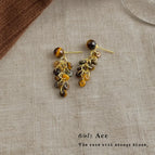 Wheat Tassel Tiger Eye Stone-Silver Needle