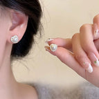 Golden Diamond Love Heart【E0199 Silver Needle】