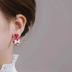 Red Earrings D89