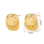 F825-Golden Curved Stud Earrings