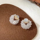 Model B White Earrings