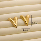 R185 Pleated Heart-Gold