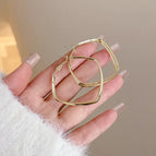 9# Gold-Hollow Square Earrings