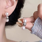 Three Pearl Earrings