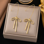 45 [AG132] Bow Earrings Gold
