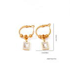 Square Zircon Earrings