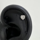 A1567 White Diamond Love Ear Bone Stud