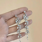 Slimming high-end diamond stud earrings